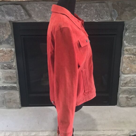 Northern Reflections Women's Leather Jacket, Red, Medium - Picture 4 of 8